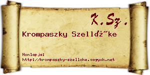 Krompaszky Szellőke névjegykártya